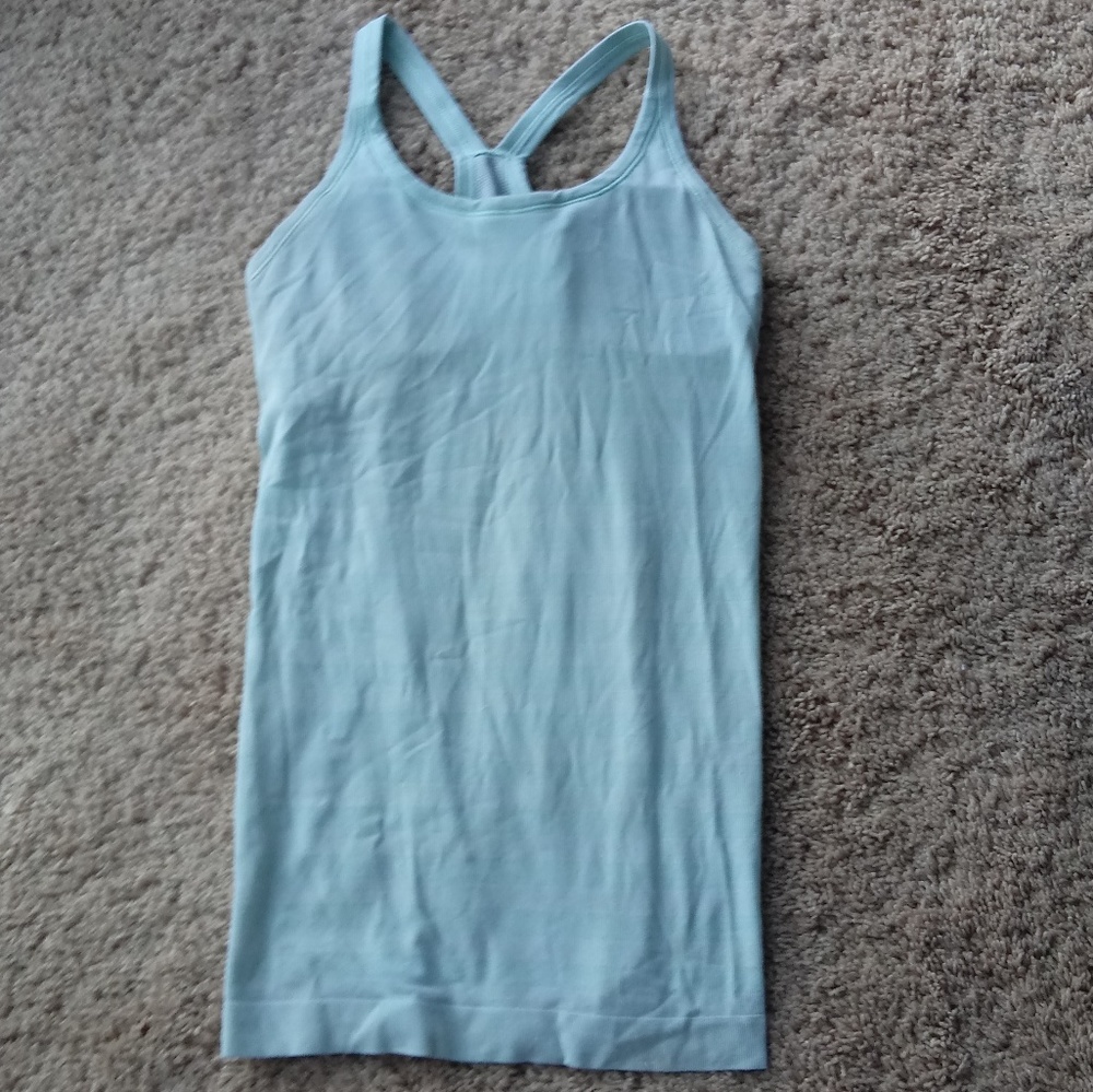 Lululemon Green Striped Racerback Tank Top * 6
